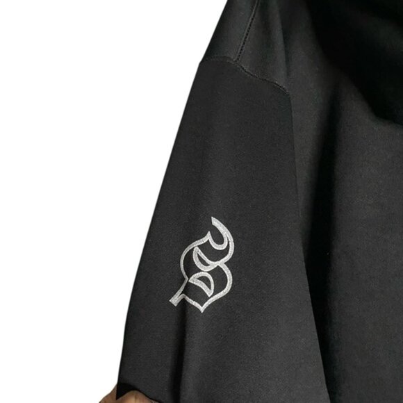 SMP Men's Black Graphic Relaxed Fit Sweatshirt Hoodie - Picture 5 of 10